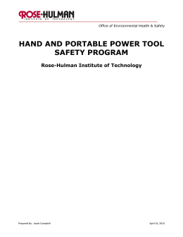 hand and portable power tool safety program - Rose