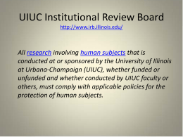 UIUC Institutional Review Board