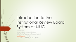 Intro to the IRB System at UIUC ()
