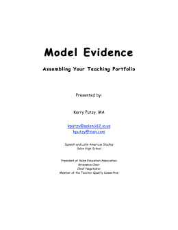 Model Evidence - Solon Community School District