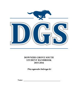 downers grove south student handbook 2015-2016