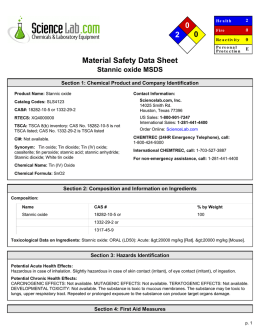MSDS for Stannic oxide