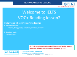 ielts voc+reading lesson 2
