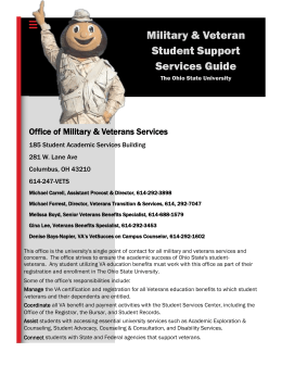 Student Support Services Guide - Toolkit for Veteran Friendly