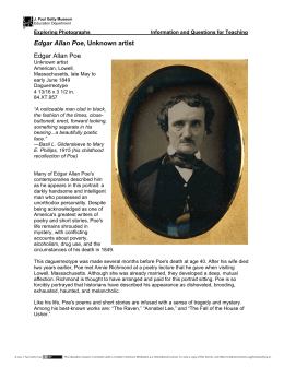 Edgar Allan Poe, Unknown