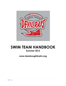 swim team handbook - Dearbought Devil Rays