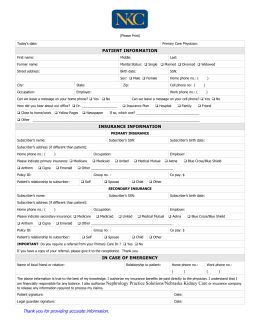Patient Registration - Nebraska Kidney Care