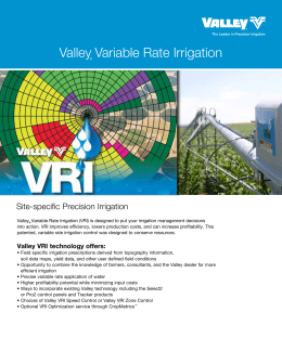 Valley Variable Rate Irrigation (VRI)