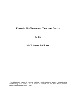 Enterprise Risk Management: Theory and Practice