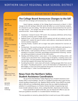 March-April 2014 - Northern Valley Regional High Schools