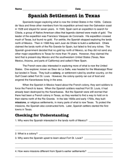 Missions Student Worksheets