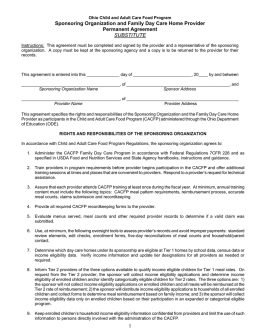 agreement cacfp - 009 - Child Care Connection