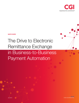 The Drive to Electronic Remittance Exchange in Business-to