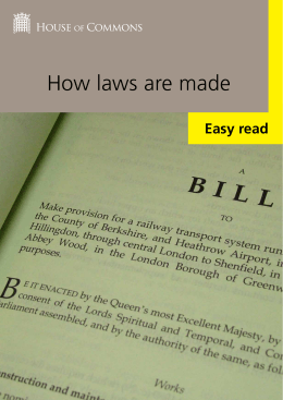 How laws are made