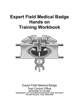 Expert Field Medical Badge Hands on Training