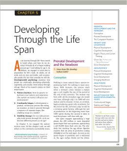 Chapter 5—DEVELOPING THROUGH THE LIFE SPAN