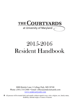 2015-2016 Resident Handbook