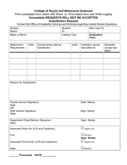 College of Social and Behavioral Sciences Print completed form