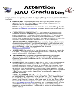 Graduation Application - Northern Arizona University