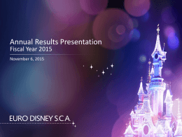 Présentation PowerPoint - Euro Disney SCA