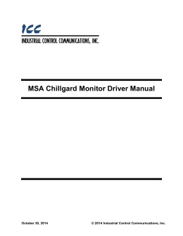 MSA Chillgard Monitor - Industrial Control Communications, Inc.