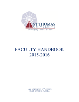 faculty handbook 2015-2016