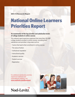 2014-15 National Online Learners Report