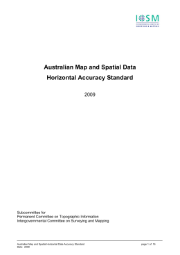 Australian Map and Spatial Data Horizontal Accuracy Standards