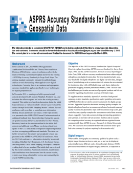 ASPRS Accuracy Standards for Digital Geospatial Data