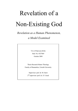 Revelation of a non-existing God