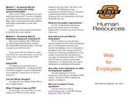 Web for Employees - Human Resources