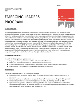 emerging leaders program