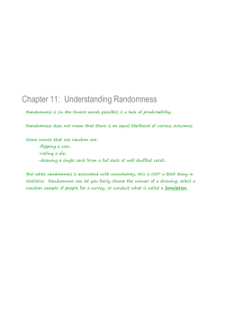 Chapter 11: Understanding Randomness - apstat