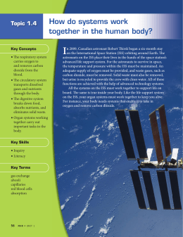 Topic 1.4 How do systems work together in the human body?