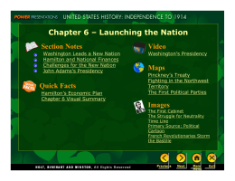 Chapter 6 – Launching the Nation