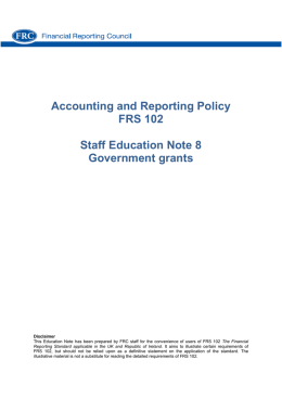 SEN 08 - Government Grants - Financial Reporting Council