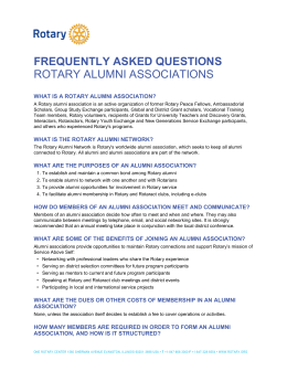frequently asked questions rotary alumni associations