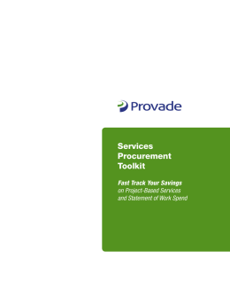 Provade Services Procurement Toolkit
