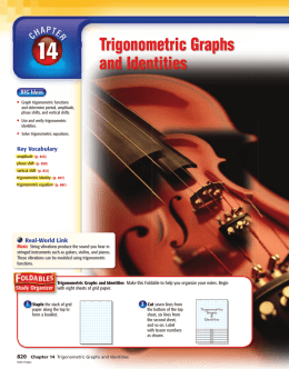 Chapter 14: Trigonometric Graphs and Identities