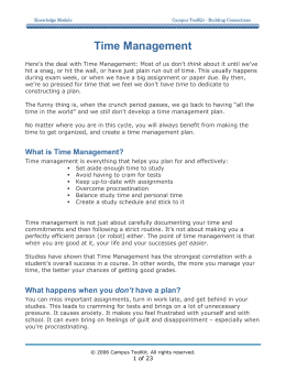 Time Management - Campus Toolkit