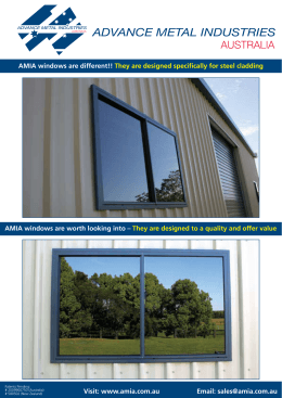 AMIA windows are different!! They are designed specifically for steel