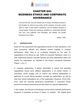 6 CHAPTER SIX: BUSINESS ETHICS AND CORPORATE