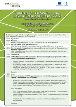 Agenda of the conference