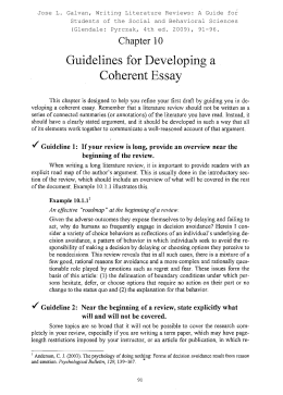 Guidelines for Developing a Coherent Essay