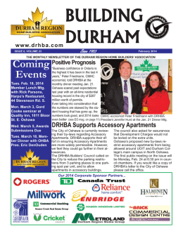 DRHBA Newsletter February 2014 - Durham Region Home Builders