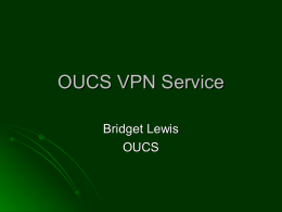 OUCS VPN Service