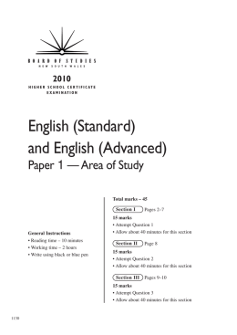 Paper 1 - Board of Studies Teaching and Educational Standards NSW