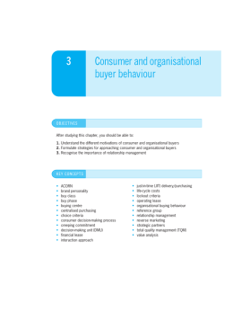 Consumer and organisational buyer behaviour 3