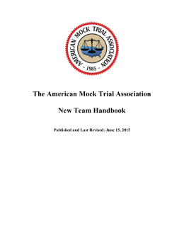 NEW SCHOOL HANDBOOK - The American Mock Trial Association