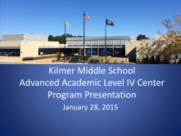 Kilmer Middle School Advanced Academic Program
